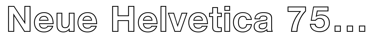 Neue Helvetica 75 Bold Outline